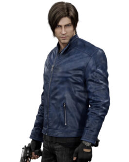 Leon Kennedy Resident Evil Death Island Leather Jacket