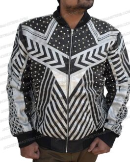 Lewis Hamilton Studded Bomber Jacket