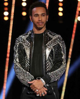 Lewis Hamilton Studded Bomber Jacket