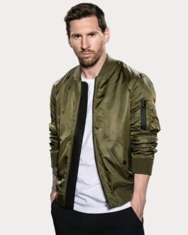 Lionel Messi Green Bomber Jacket