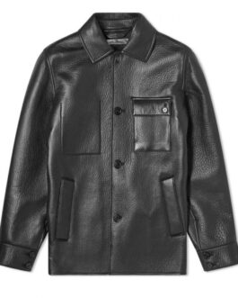 Men’s Lopris Bonded Grain Black Leather Jacket