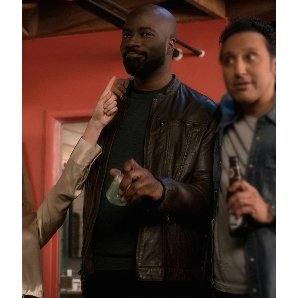 Evil Season 2 Mike Colter Brown Leather Jacket - Image 5