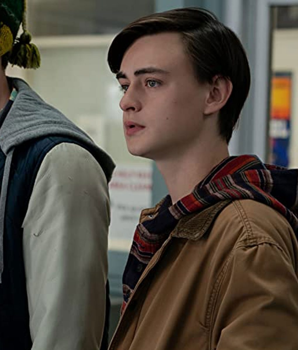 Mr. Harrigan’s Phone Jaeden Martell Cotton Brown Jacket - Image 4