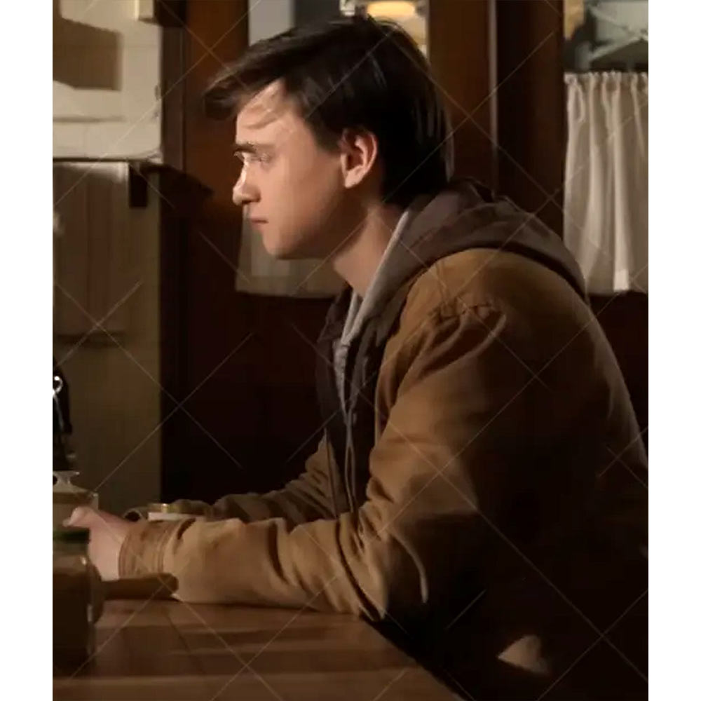 Mr. Harrigan’s Phone Jaeden Martell Cotton Brown Jacket - Image 3