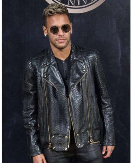 Neymar Da Silva Santos Leather Jacket