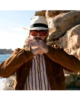 The Unbearable Weight of Massive Talent Nick Cage Bomber Suede Jacket