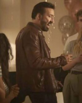 The Unbearable Weight of Massive Talent Nick Cage Brown Jacket