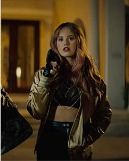 Debby Ryan Night Teeth Golden Satin Jacket