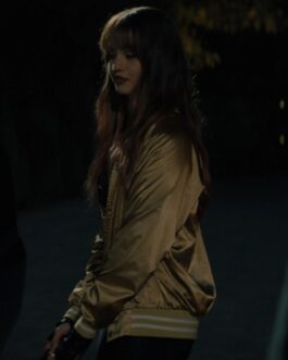 Debby Ryan Night Teeth Golden Satin Jacket