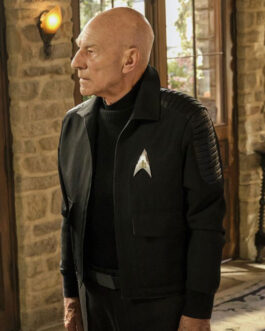 Star Trek Picard Season 2 Patrick Stewart Black Padded Jacket