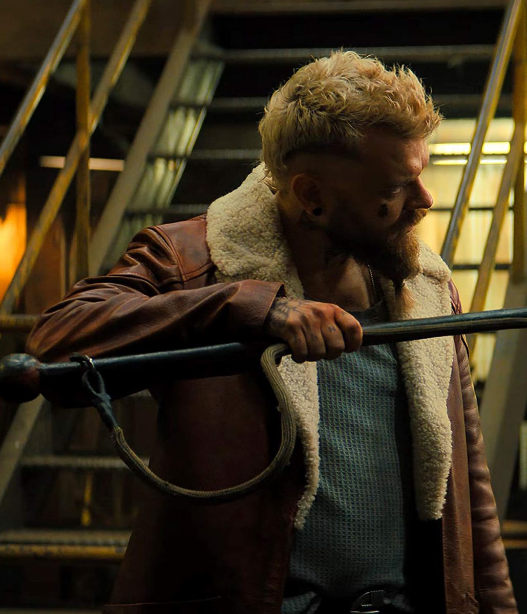 Samaritan Pilou Asbæk Brown Leather Jacket - Image 6