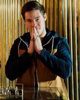 Pitch Perfect Adam Devine Brown and Blue Hooded Jacket