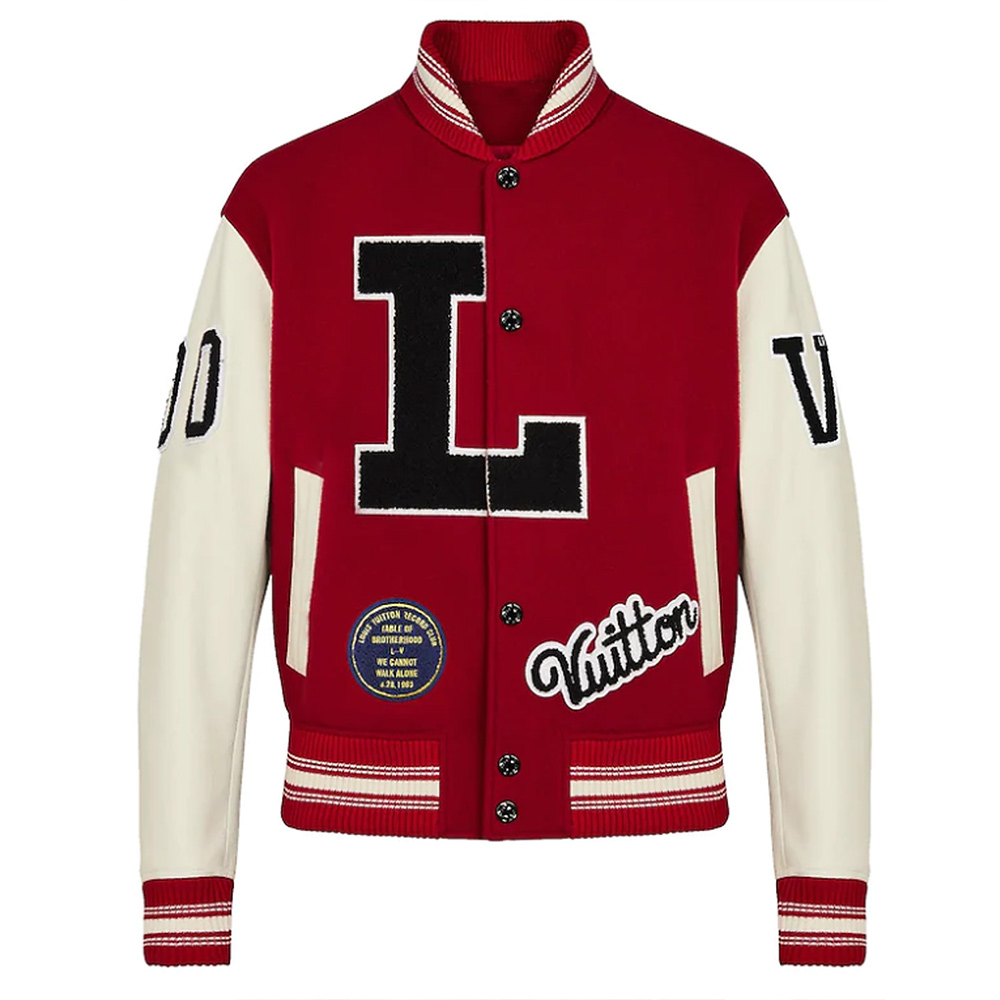 Louis Vuitton Dreaming Pop Smoke Red Varsity Wool/Leather Jacket – Iconic Rapper Style