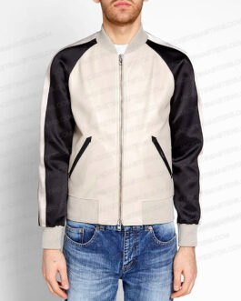 Power Kanan Bomber Black and White Leather Jacket