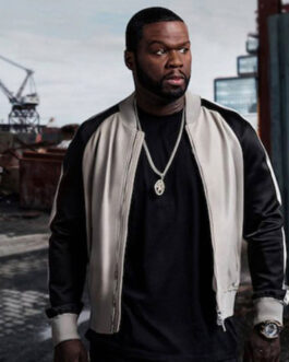 Power Kanan Bomber Black and White Leather Jacket