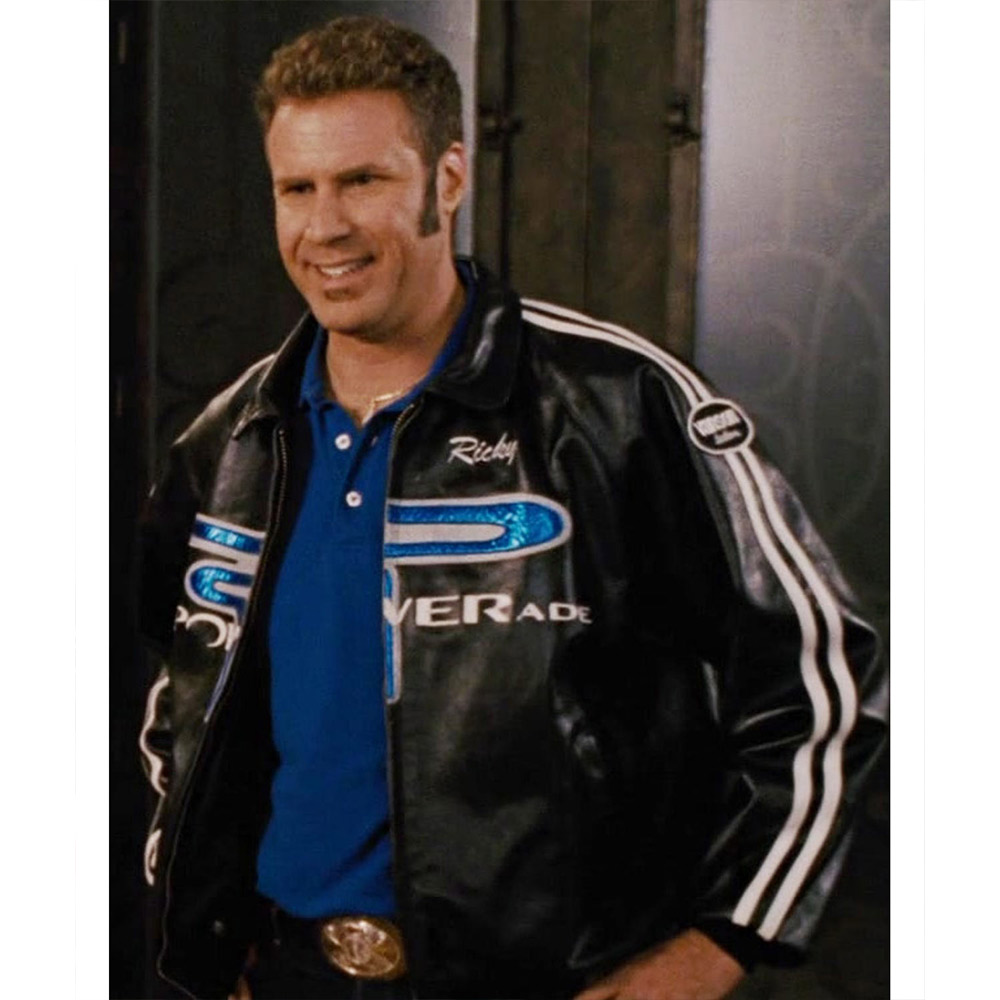 Ricky Bobby Leather Jacket – Talladega Nights Black Racer