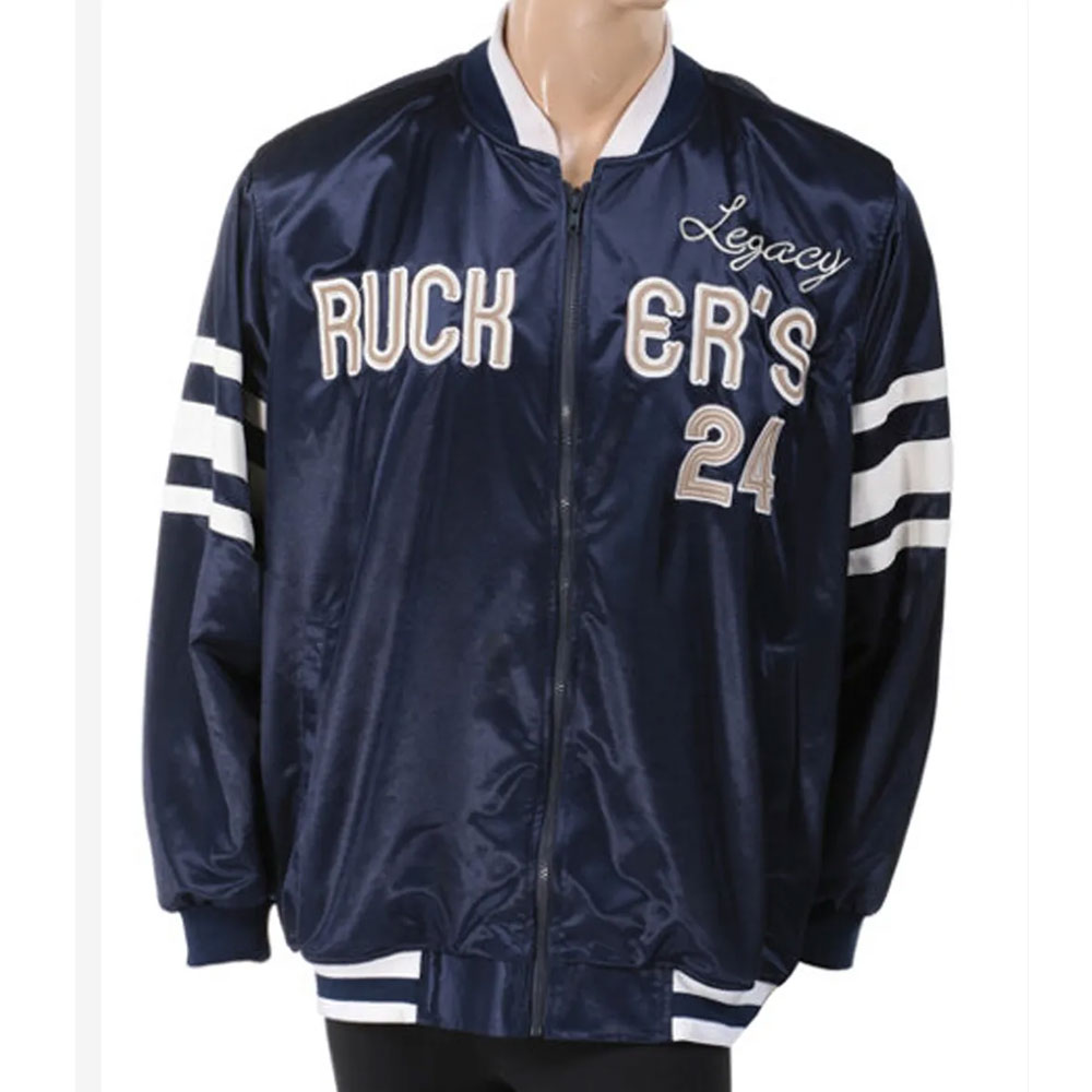 Front view of Man on Fire Ruckers 24 John W. Creasy Satin Jacket.