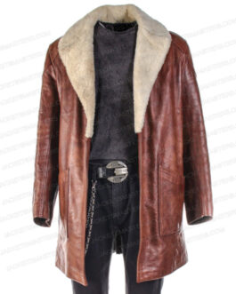 Samaritan Pilou Asbæk Brown Leather Jacket