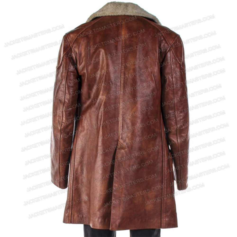 Samaritan Pilou Asbæk Brown Leather Jacket - Image 3