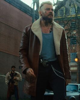 Samaritan Pilou Asbæk Brown Leather Jacket