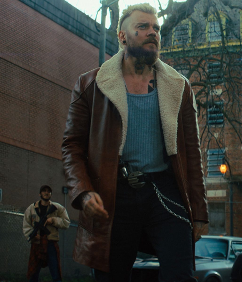 Samaritan Pilou Asbæk Brown Leather Jacket - Image 2