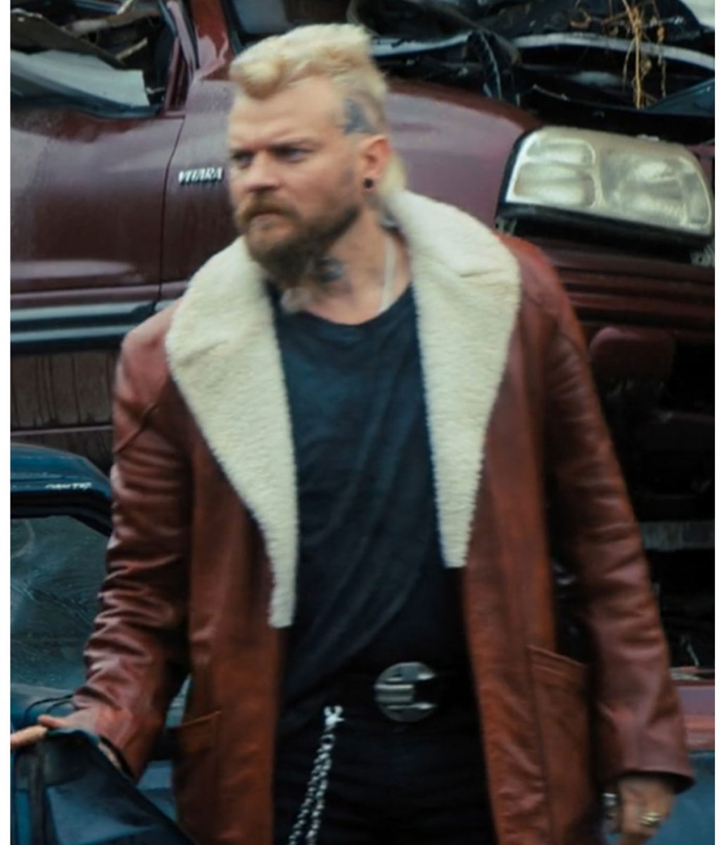 Samaritan Pilou Asbæk Brown Leather Jacket - Image 5