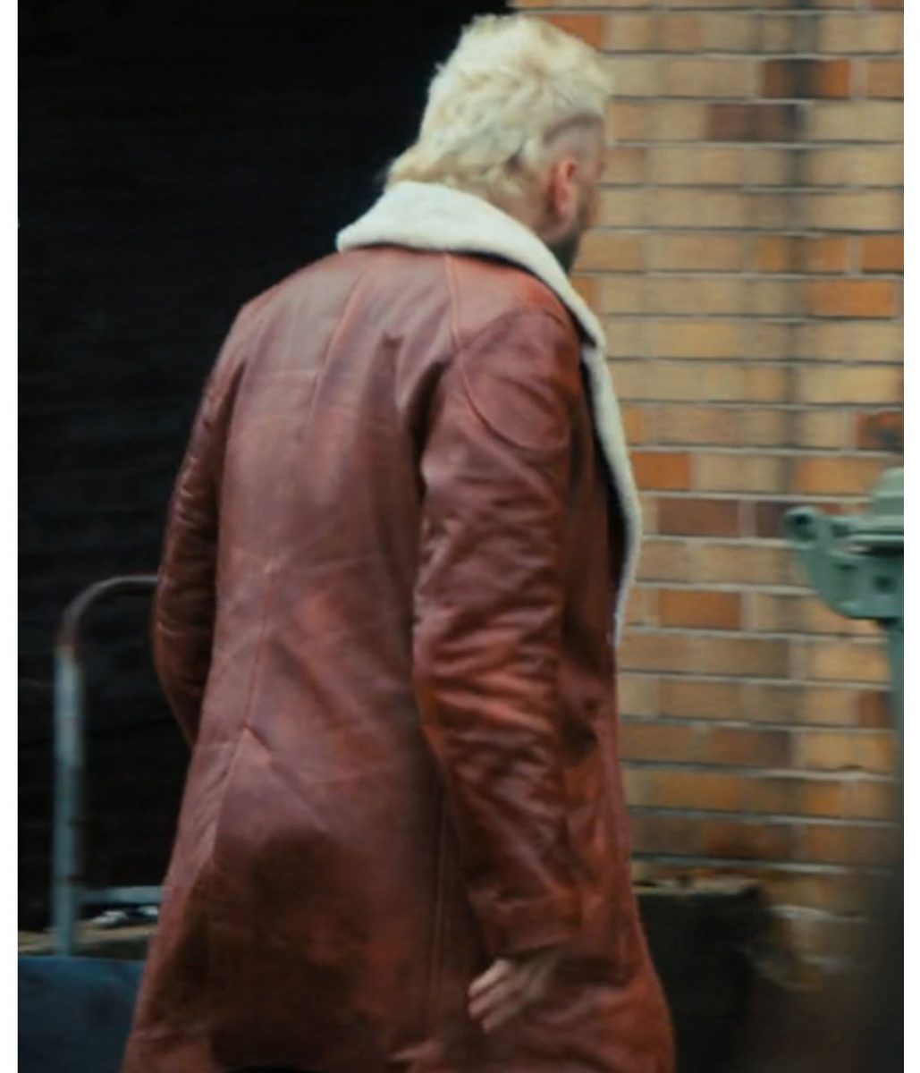 Samaritan Pilou Asbæk Brown Leather Jacket - Image 4