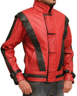 Sean Daniel O’Malley Red Leather Jacket