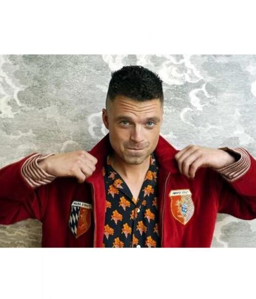 Sebastian Stan Fresh Red Jacket - Image 4
