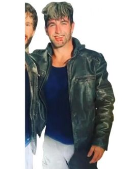 Robert Laenen Section 8 Black Leather Hooded Jacket