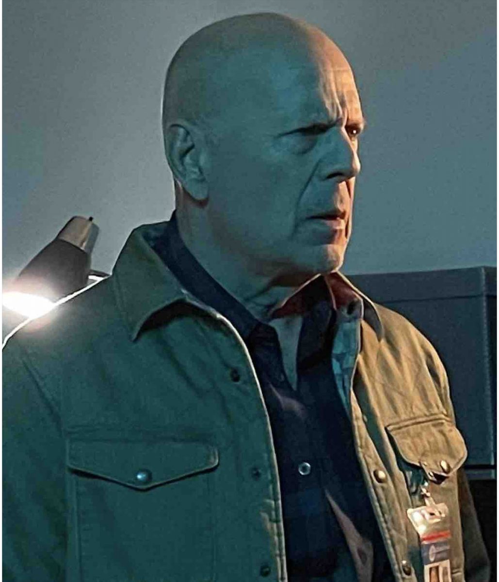 Bruce Willis Wire Room Green Jacket