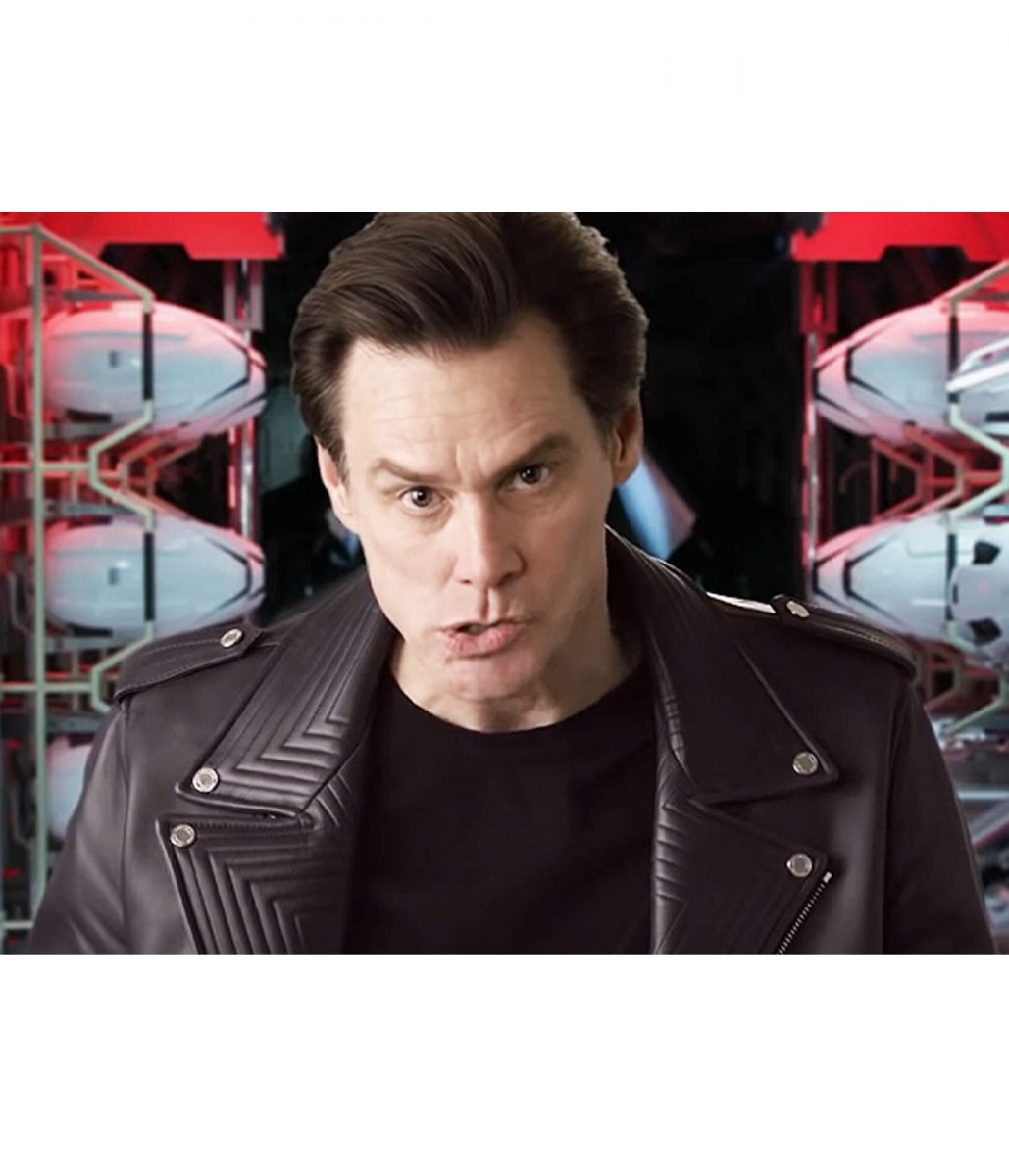 Sonic The Hedgehog 2 Jim Carrey Black Leather Jacket - Image 3