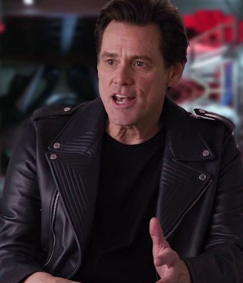 Sonic The Hedgehog 2 Jim Carrey Black Leather Jacket - Image 2