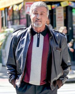 Tulsa King Sylvester Stallone Bomber Leather Jacket