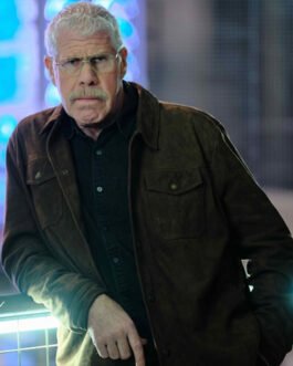 Ron Perlman The Capture Season 4 Brown Suede Jacket