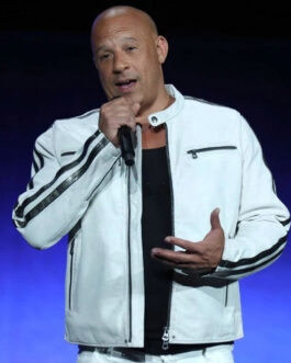 Fast X Vin Diesel White Leather Jacket
