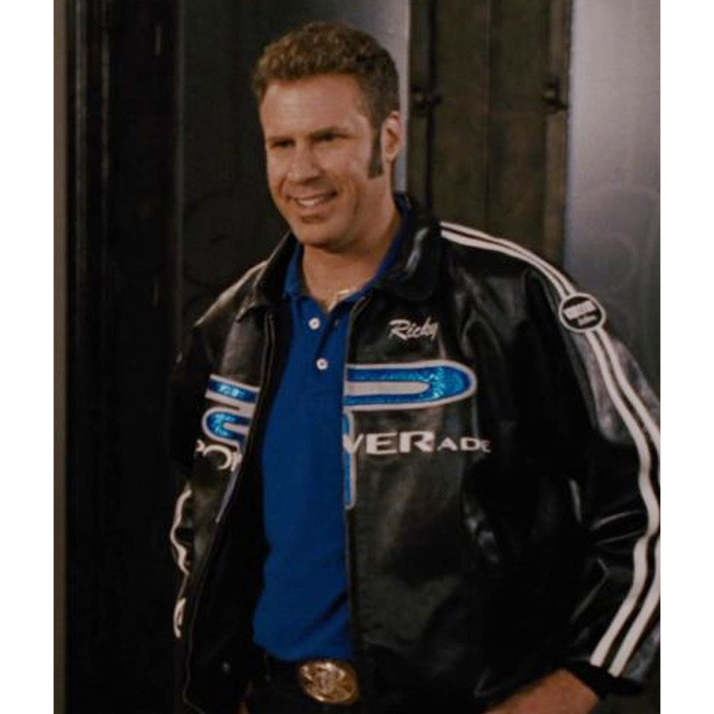 Will Ferrell Talladega Nights Black Leather Jacket - Image 3