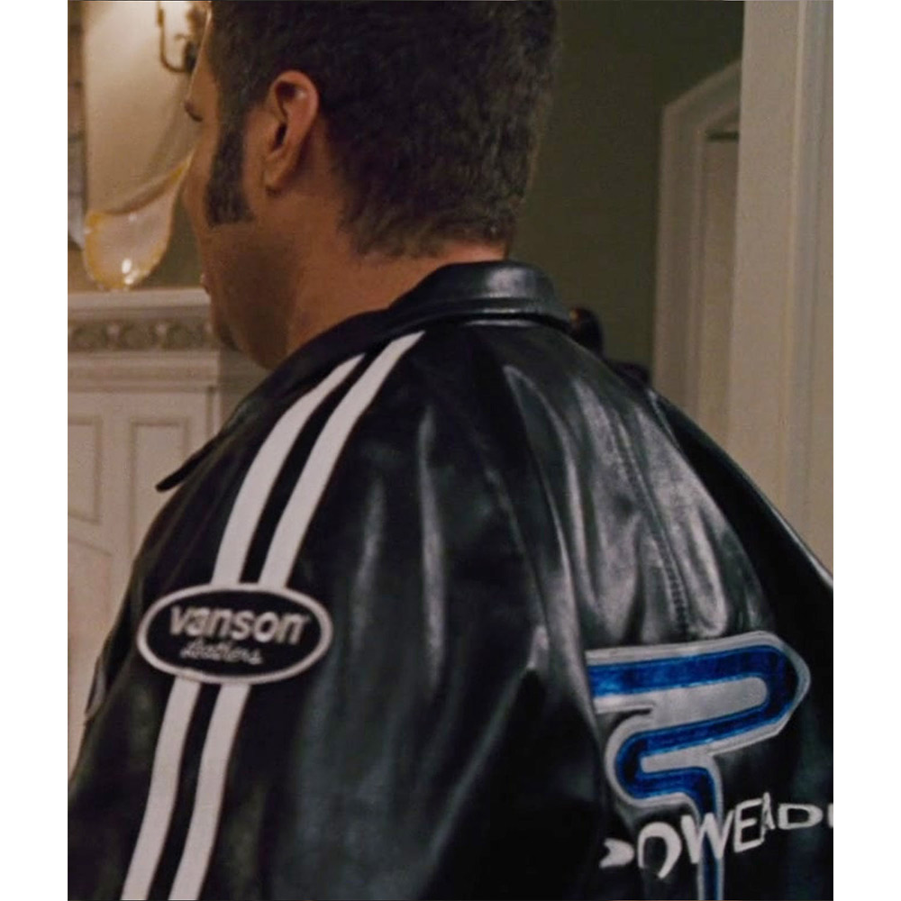 Will Ferrell Talladega Nights Black Leather Jacket - Image 4