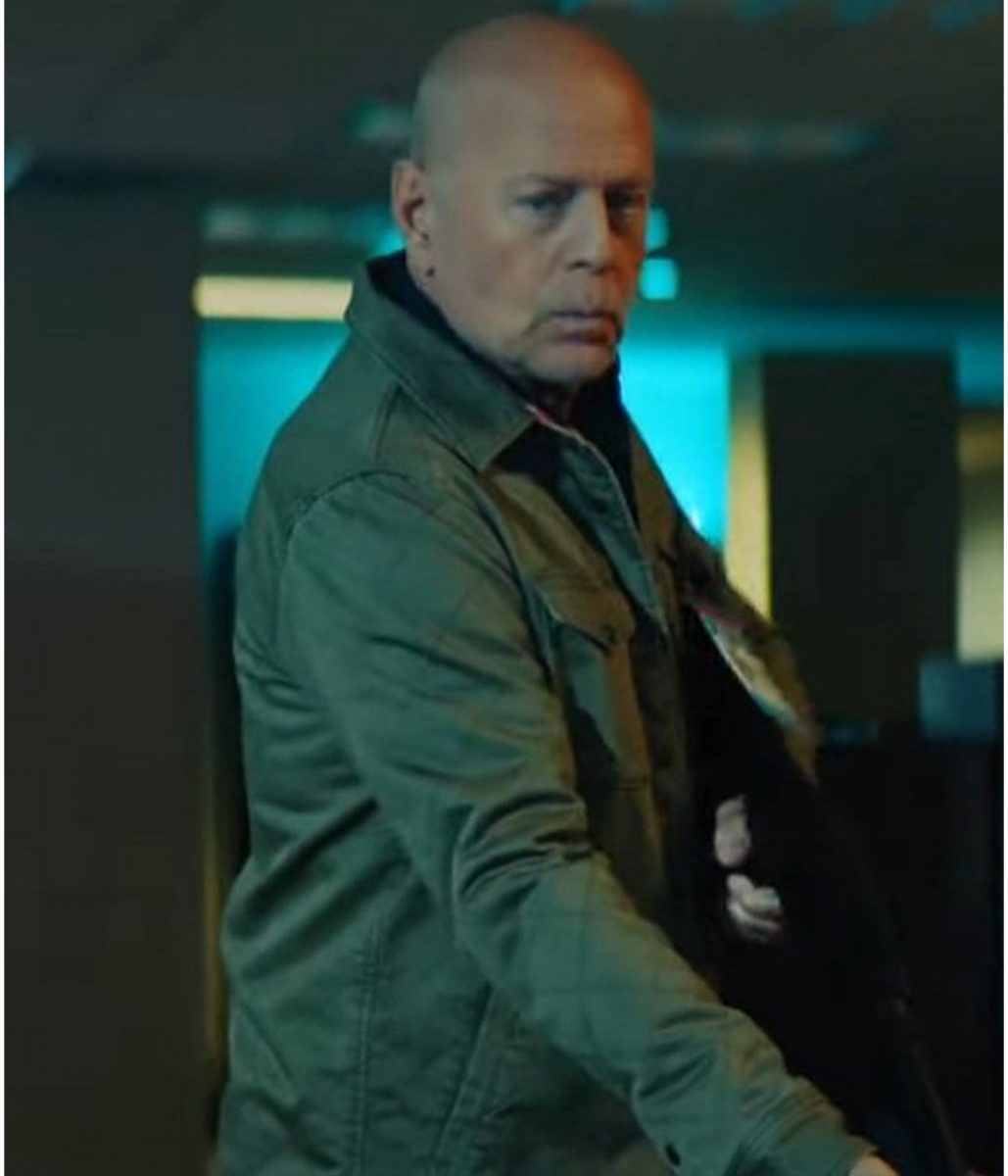 Bruce Willis Wire Room Green Jacket - Image 2