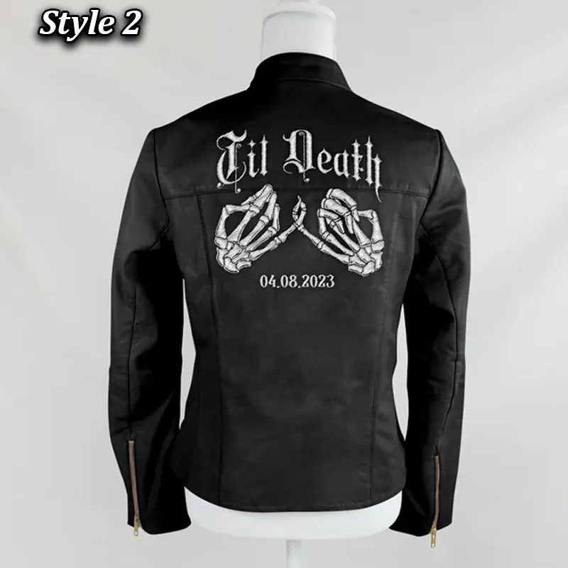 Skeleton Till Death Leather Jacket