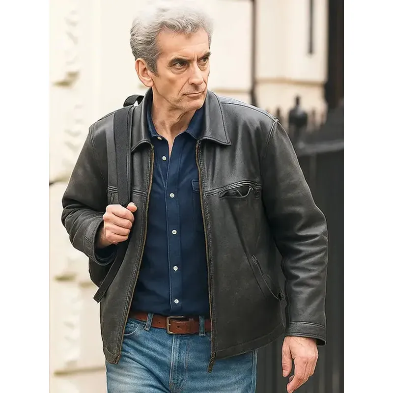 The Hack David Tennant Leather Jacket - Image 2